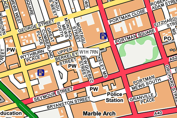 W1H 7RN map - OS OpenMap – Local (Ordnance Survey) W1H 7RN map - OS OpenMap – Local (Ordnance Survey)