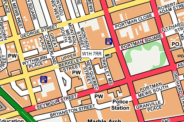 W1H 7RR map - OS OpenMap – Local (Ordnance Survey) W1H 7RR map - OS OpenMap – Local (Ordnance Survey)