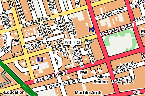 W1H 7RS map - OS OpenMap – Local (Ordnance Survey) W1H 7RS map - OS OpenMap – Local (Ordnance Survey)