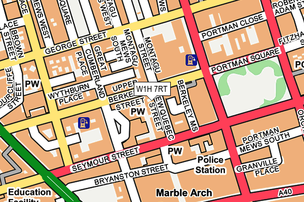 W1H 7RT map - OS OpenMap – Local (Ordnance Survey) W1H 7RT map - OS OpenMap – Local (Ordnance Survey)