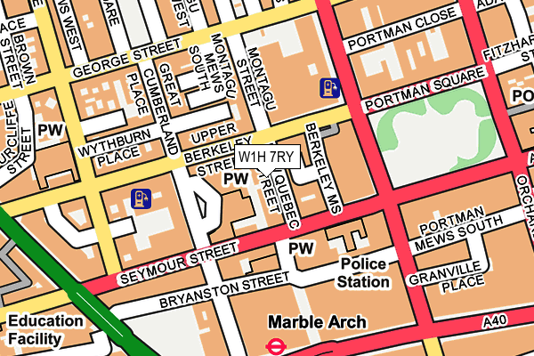 W1H 7RY map - OS OpenMap – Local (Ordnance Survey) W1H 7RY map - OS OpenMap – Local (Ordnance Survey)