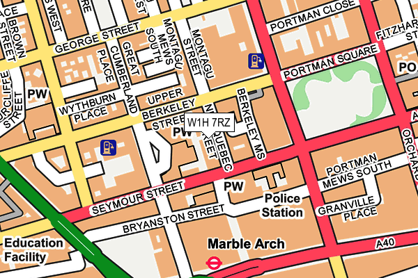 W1H 7RZ map - OS OpenMap – Local (Ordnance Survey) W1H 7RZ map - OS OpenMap – Local (Ordnance Survey)