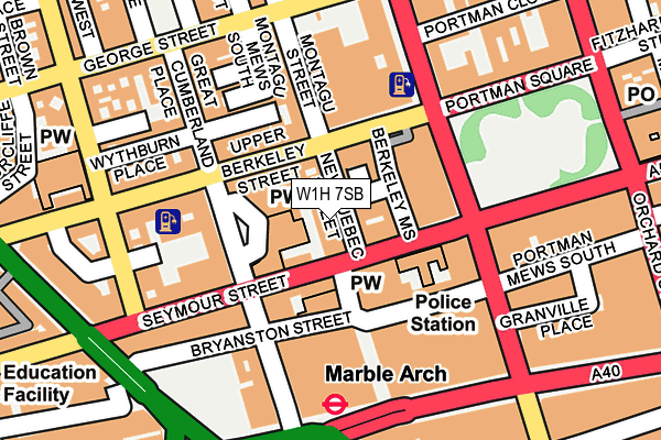 W1H 7SB map - OS OpenMap – Local (Ordnance Survey) W1H 7SB map - OS OpenMap – Local (Ordnance Survey)