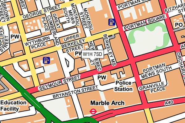 W1H 7SD map - OS OpenMap – Local (Ordnance Survey) W1H 7SD map - OS OpenMap – Local (Ordnance Survey)