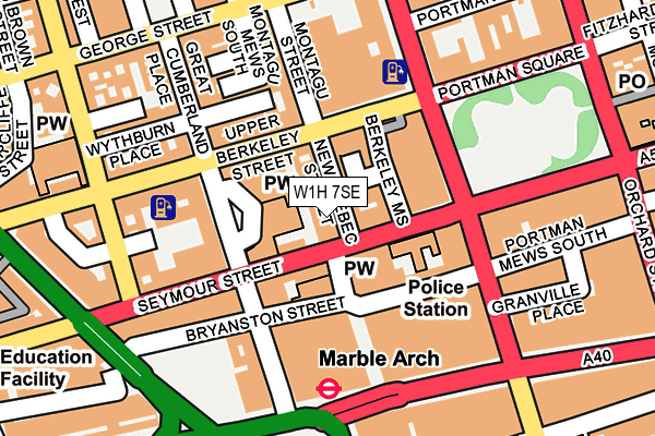 W1H 7SE map - OS OpenMap – Local (Ordnance Survey) W1H 7SE map - OS OpenMap – Local (Ordnance Survey)