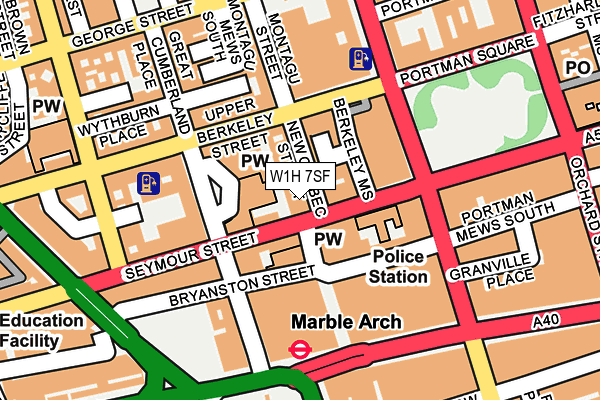 W1H 7SF map - OS OpenMap – Local (Ordnance Survey)