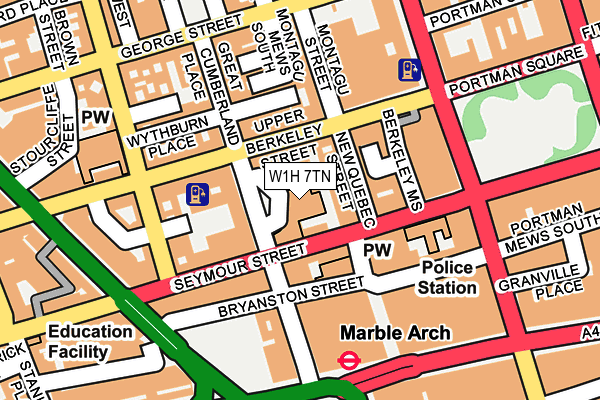 W1H 7TN map - OS OpenMap – Local (Ordnance Survey) W1H 7TN map - OS OpenMap – Local (Ordnance Survey)