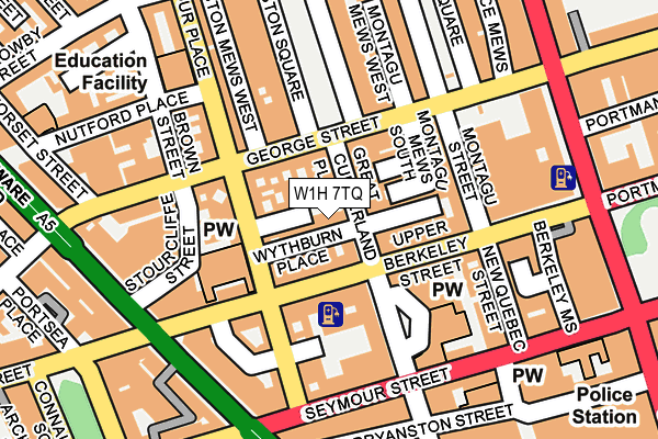 W1H 7TQ map - OS OpenMap – Local (Ordnance Survey) W1H 7TQ map - OS OpenMap – Local (Ordnance Survey)