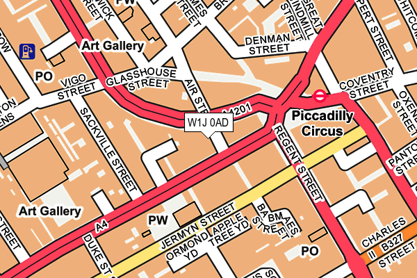 W1J 0AD map - OS OpenMap – Local (Ordnance Survey) W1J 0AD map - OS OpenMap – Local (Ordnance Survey)