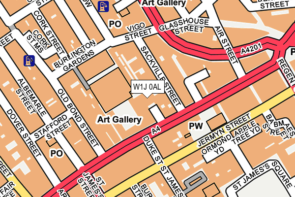 W1J 0AL map - OS OpenMap – Local (Ordnance Survey) W1J 0AL map - OS OpenMap – Local (Ordnance Survey)