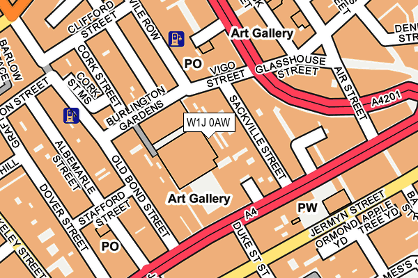 W1J 0AW map - OS OpenMap – Local (Ordnance Survey) W1J 0AW map - OS OpenMap – Local (Ordnance Survey)