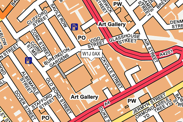 W1J 0AX map - OS OpenMap – Local (Ordnance Survey) W1J 0AX map - OS OpenMap – Local (Ordnance Survey)