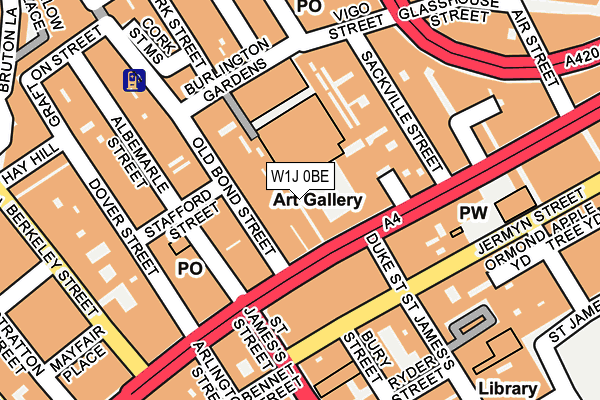 W1J 0BE map - OS OpenMap – Local (Ordnance Survey) W1J 0BE map - OS OpenMap – Local (Ordnance Survey)