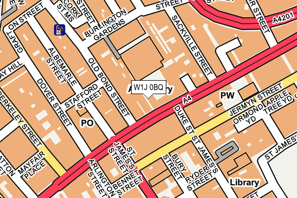 W1J 0BQ map - OS OpenMap – Local (Ordnance Survey) W1J 0BQ map - OS OpenMap – Local (Ordnance Survey)