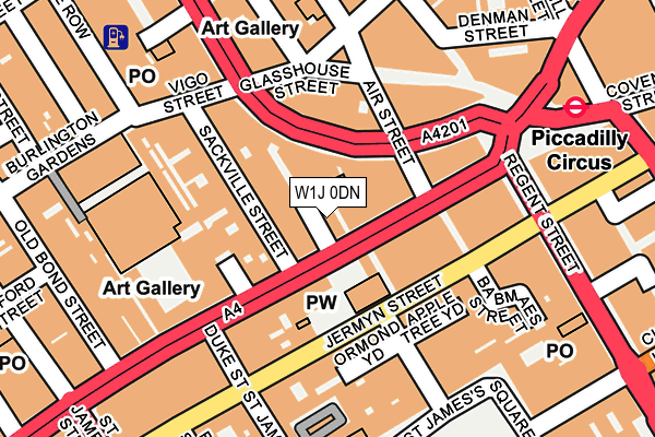 W1J 0DN map - OS OpenMap – Local (Ordnance Survey) W1J 0DN map - OS OpenMap – Local (Ordnance Survey)