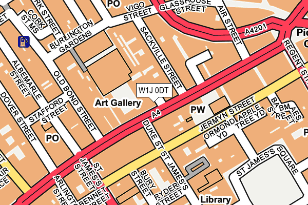 W1J 0DT map - OS OpenMap – Local (Ordnance Survey) W1J 0DT map - OS OpenMap – Local (Ordnance Survey)