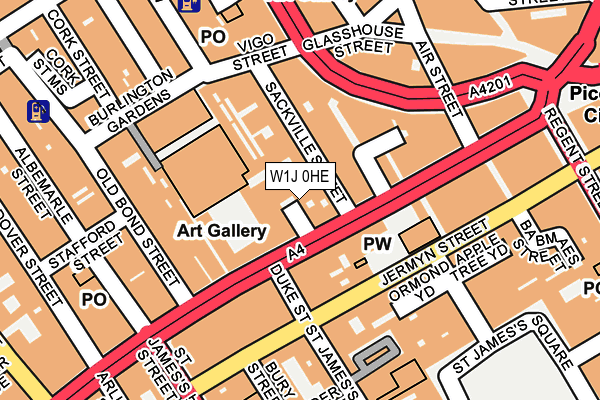 W1J 0HE map - OS OpenMap – Local (Ordnance Survey) W1J 0HE map - OS OpenMap – Local (Ordnance Survey)