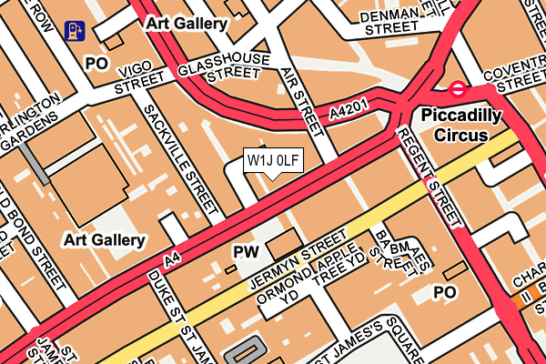 W1J 0LF map - OS OpenMap – Local (Ordnance Survey) W1J 0LF map - OS OpenMap – Local (Ordnance Survey)
