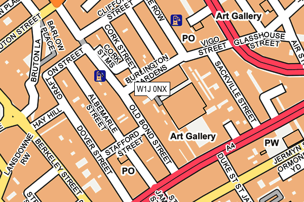 W1J 0NX map - OS OpenMap – Local (Ordnance Survey) W1J 0NX map - OS OpenMap – Local (Ordnance Survey)