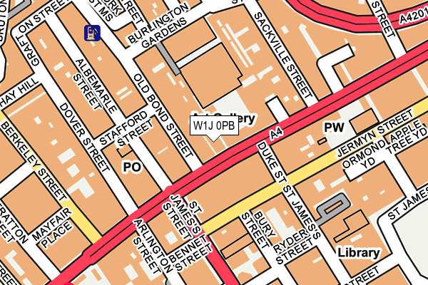 W1J 0PB map - OS OpenMap – Local (Ordnance Survey) W1J 0PB map - OS OpenMap – Local (Ordnance Survey)