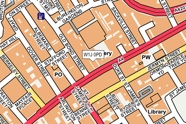W1J 0PD map - OS OpenMap – Local (Ordnance Survey) W1J 0PD map - OS OpenMap – Local (Ordnance Survey)