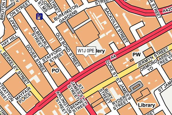 W1J 0PE map - OS OpenMap – Local (Ordnance Survey) W1J 0PE map - OS OpenMap – Local (Ordnance Survey)