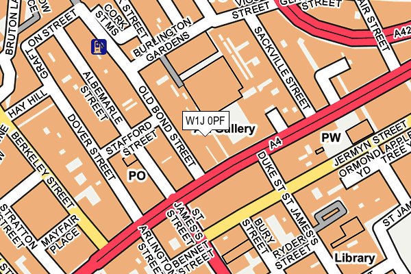 W1J 0PF map - OS OpenMap – Local (Ordnance Survey) W1J 0PF map - OS OpenMap – Local (Ordnance Survey)