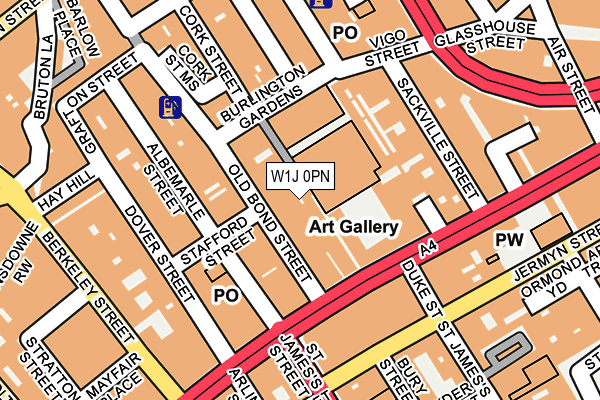 W1J 0PN map - OS OpenMap – Local (Ordnance Survey) W1J 0PN map - OS OpenMap – Local (Ordnance Survey)