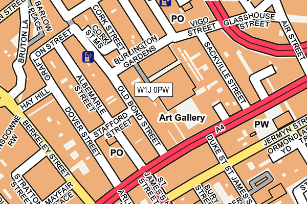 W1J 0PW map - OS OpenMap – Local (Ordnance Survey) W1J 0PW map - OS OpenMap – Local (Ordnance Survey)
