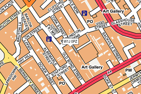 W1J 0PZ map - OS OpenMap – Local (Ordnance Survey) W1J 0PZ map - OS OpenMap – Local (Ordnance Survey)