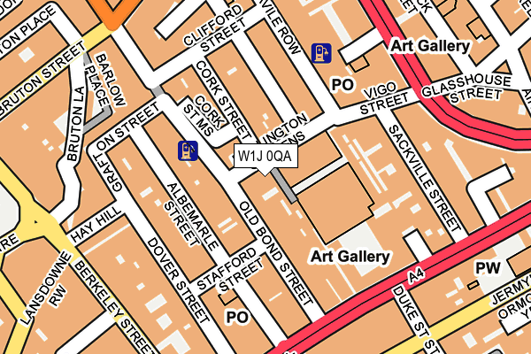W1J 0QA map - OS OpenMap – Local (Ordnance Survey) W1J 0QA map - OS OpenMap – Local (Ordnance Survey)
