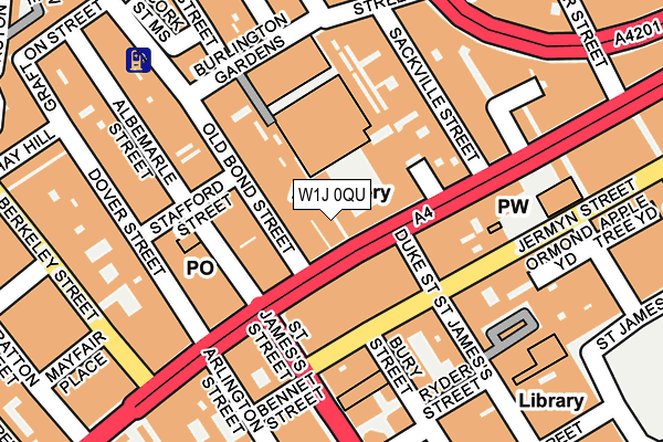 W1J 0QU map - OS OpenMap – Local (Ordnance Survey) W1J 0QU map - OS OpenMap – Local (Ordnance Survey)