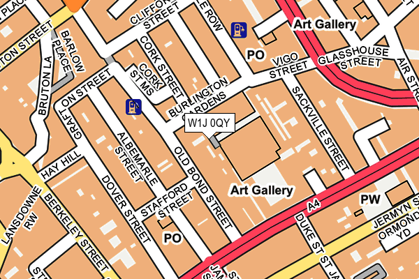 W1J 0QY map - OS OpenMap – Local (Ordnance Survey) W1J 0QY map - OS OpenMap – Local (Ordnance Survey)