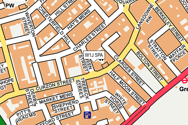 W1J 5PA map - OS OpenMap – Local (Ordnance Survey) W1J 5PA map - OS OpenMap – Local (Ordnance Survey)