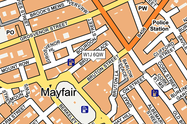 W1J 6QW map - OS OpenMap – Local (Ordnance Survey)