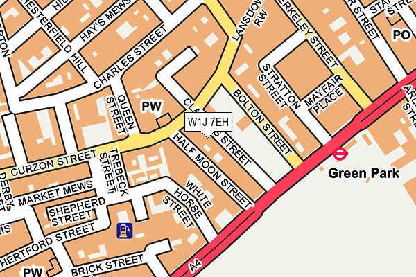 W1J 7EH map - OS OpenMap – Local (Ordnance Survey) W1J 7EH map - OS OpenMap – Local (Ordnance Survey)