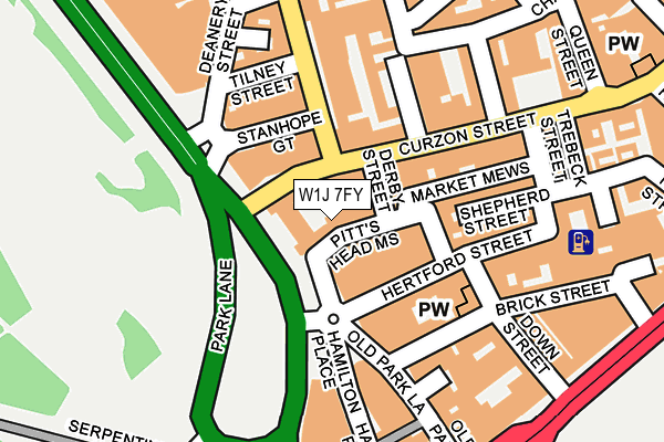 W1J 7FY map - OS OpenMap – Local (Ordnance Survey) W1J 7FY map - OS OpenMap – Local (Ordnance Survey)