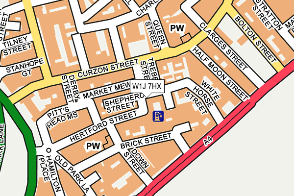 W1J 7HX map - OS OpenMap – Local (Ordnance Survey) W1J 7HX map - OS OpenMap – Local (Ordnance Survey)