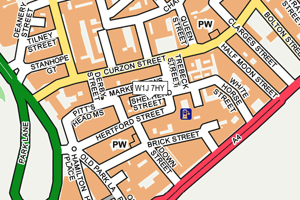 W1J 7HY map - OS OpenMap – Local (Ordnance Survey) W1J 7HY map - OS OpenMap – Local (Ordnance Survey)