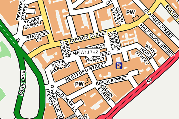 W1J 7HZ map - OS OpenMap – Local (Ordnance Survey) W1J 7HZ map - OS OpenMap – Local (Ordnance Survey)