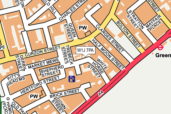 W1J 7PA map - OS OpenMap – Local (Ordnance Survey) W1J 7PA map - OS OpenMap – Local (Ordnance Survey)