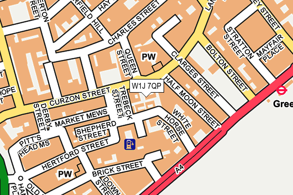 W1J 7QP map - OS OpenMap – Local (Ordnance Survey) W1J 7QP map - OS OpenMap – Local (Ordnance Survey)