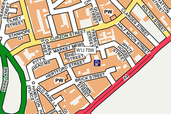 W1J 7SW map - OS OpenMap – Local (Ordnance Survey) W1J 7SW map - OS OpenMap – Local (Ordnance Survey)