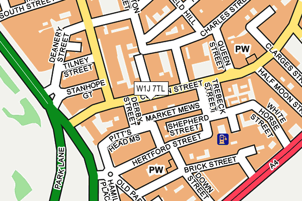W1J 7TL map - OS OpenMap – Local (Ordnance Survey) W1J 7TL map - OS OpenMap – Local (Ordnance Survey)