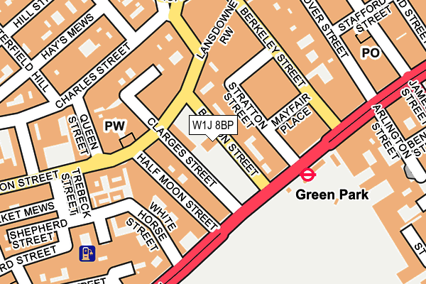 W1J 8BP map - OS OpenMap – Local (Ordnance Survey) W1J 8BP map - OS OpenMap – Local (Ordnance Survey)