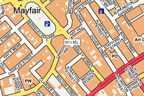 W1J 8EL map - OS OpenMap – Local (Ordnance Survey) W1J 8EL map - OS OpenMap – Local (Ordnance Survey)