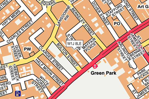 W1J 8LE map - OS OpenMap – Local (Ordnance Survey) W1J 8LE map - OS OpenMap – Local (Ordnance Survey)