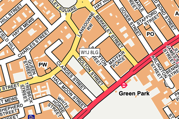 W1J 8LG map - OS OpenMap – Local (Ordnance Survey) W1J 8LG map - OS OpenMap – Local (Ordnance Survey)