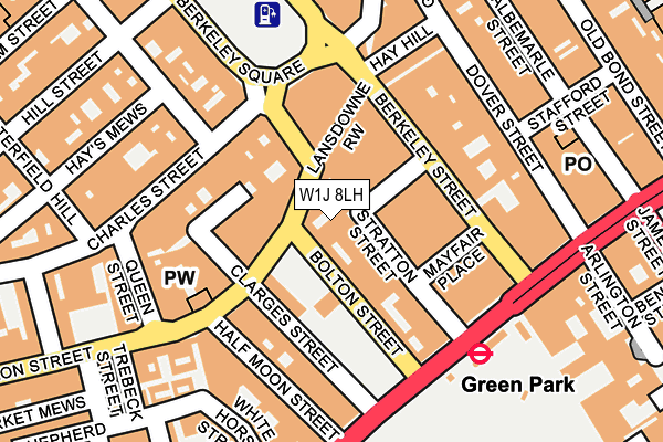 W1J 8LH map - OS OpenMap – Local (Ordnance Survey) W1J 8LH map - OS OpenMap – Local (Ordnance Survey)
