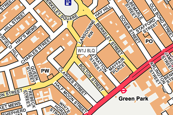 W1J 8LQ map - OS OpenMap – Local (Ordnance Survey) W1J 8LQ map - OS OpenMap – Local (Ordnance Survey)